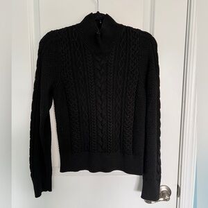 LIKE NEW Gap Cotton Mockneck Cableknit Sweater Medium
